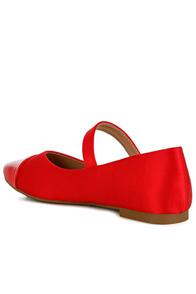london Rag Women Red Patent Toe Cap Satin Mary Jane