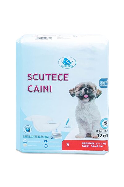 Clean Pets scutece pentru cățele de talie mică (S, 30-48 cm) 12 bucăți