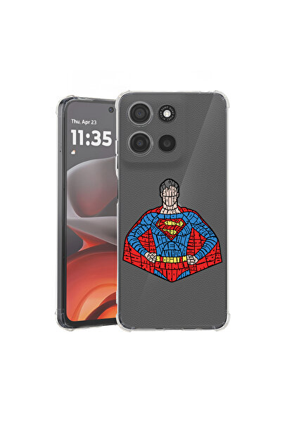 bestcase Husă antișoc pentru Motorola Edge 60 Pro cu design caligrafic Superm...