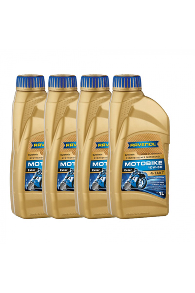 RAVENOL Pachet de ulei de 4 litri Motobike 4T Ester 10W60