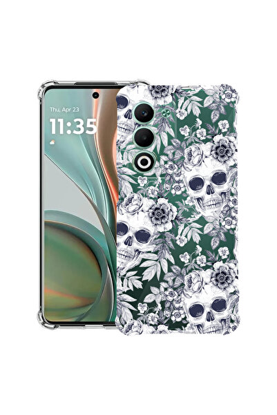 bestcase Carcasă antișoc pentru Xiaomi Redmi 15 5G (169 mm), cu craniu alb-ne...