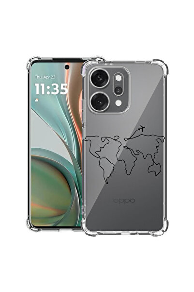 bestcase Husă antișoc pentru OPPO Reno 14 5G cu design Travel, 2052057 AS 733