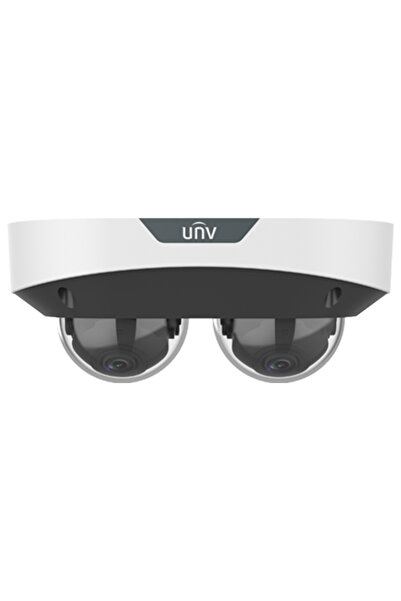 Uniview Dual Channel - IP Camera, 2 x 4MP, 2.8mm, IR 30m, Mic., Alarm, PoE, IK10 - UNV IPC3224SS-ADF28K-I1