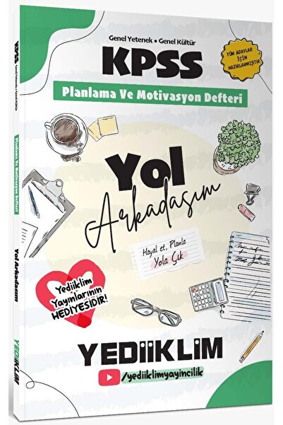 Yediiklim Yayınları HEDİYE KPSS GK-GY Yol Arkadaşım Planlama ve Motivasyon Defteri
