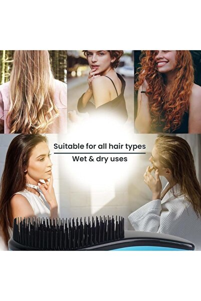 JollyMag Perie de Par cu Dinti Rari, Forma Rotunjita pentru Scalp, Descalceste Parul Incurcat