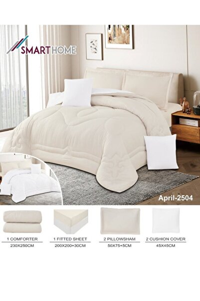 smart home Summer double Comforter, Reversible. Double-stuffed, 6-piece microfiber sleeping set, 230x250cm