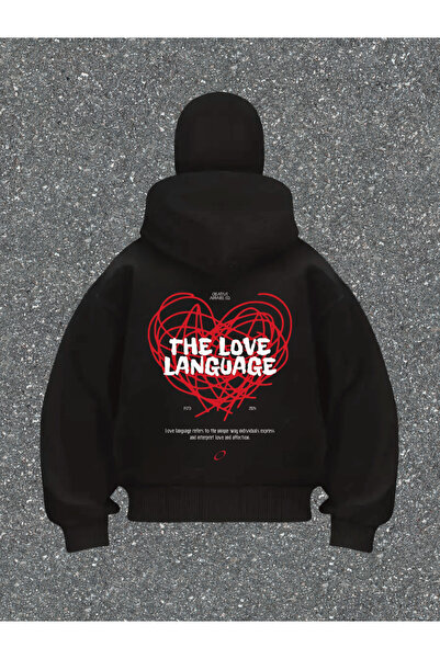 Toum Μαύρη ζακέτα με κουκούλα Unisex με λεπτομέρεια μάσκας και φερμουάρ