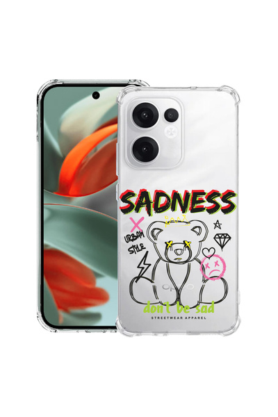 bestcase Carcasă antișoc compatibilă cu Oppo Reno15 Pro, Teddy Bear Sadness,