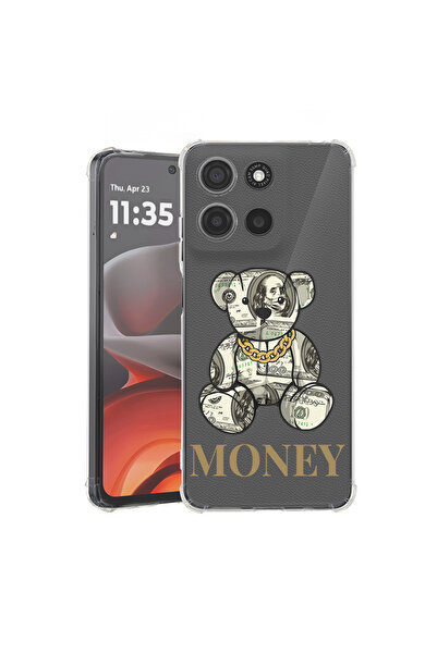 bestcase Carcasă antișoc pentru Motorola Moto G86 cu design Teddy Bear Money,...