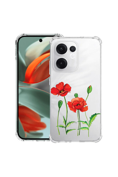 bestcase Carcasă antișoc Husa compatibilă cu Oppo Reno15, culoare mac roșu