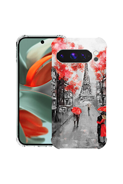 bestcase Carcasă antișoc compatibilă cu Google Pixel 10 Pro / Pixel 10, Turnul Eiffel din Paris