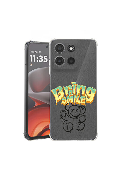 bestcase Husă antișoc pentru Motorola Moto G86 cu design Teddy Bear Braing Sm...