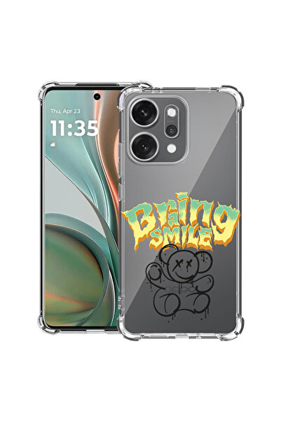 bestcase Husă antișoc pentru OPPO Reno 14 5G cu design Teddy Bear Braing Smil...