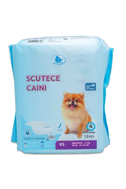 Clean Pets scutece pentru cățelușe de talie foarte mică (XS 23-36 cm) 12 bucăți