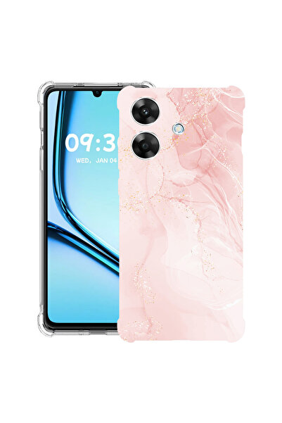 bestcase Husă antișoc pentru Realme Note 60 / Note 60X cu design marmură roz ...