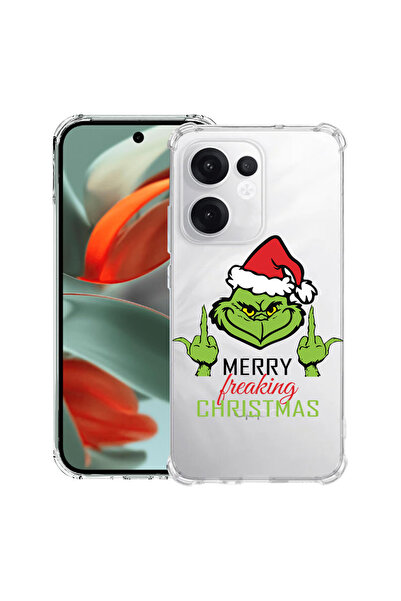 bestcase Carcasă antișoc Husa compatibilă cu Oppo Reno15, GreenMass - Crăciun...
