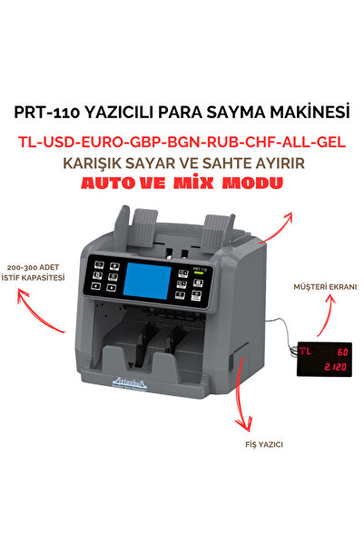 İTS BTM PRT-110 YAZICILI PARA SAYMA MAKİNESİ (10ÜLKE)