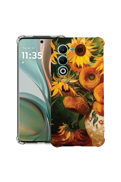 bestcase Husă antișoc pentru OPPO A5 5G cu design pictură floarea-soarelui, 2...