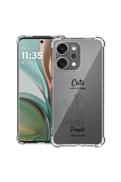 bestcase Carcasă antișoc pentru OPPO Reno 14 5G cu design Cats Make Me Happy,...