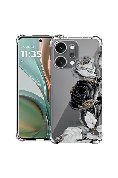 bestcase Carcasă antișoc pentru OPPO Reno 14 5G cu design Black Rose, 2052057...