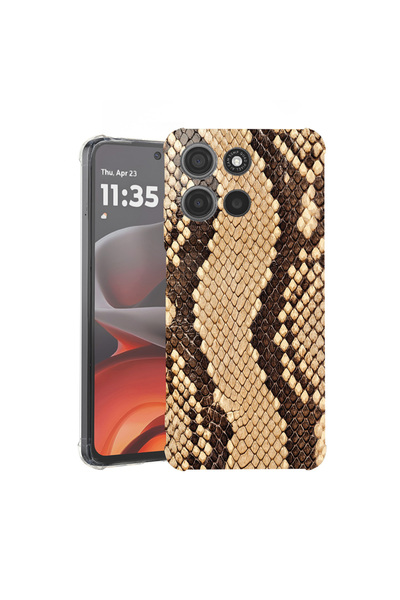 bestcase Carcasă antișoc pentru Motorola Edge 60 Pro cu model skin de șarpe, ...
