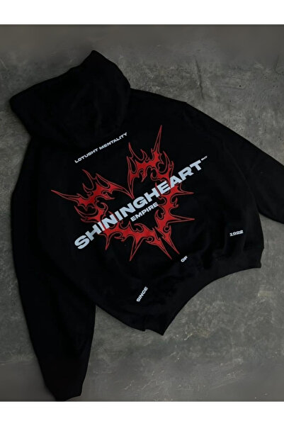 Toum Hanorac cu glugă oversize unisex cu imprimeu streetwear