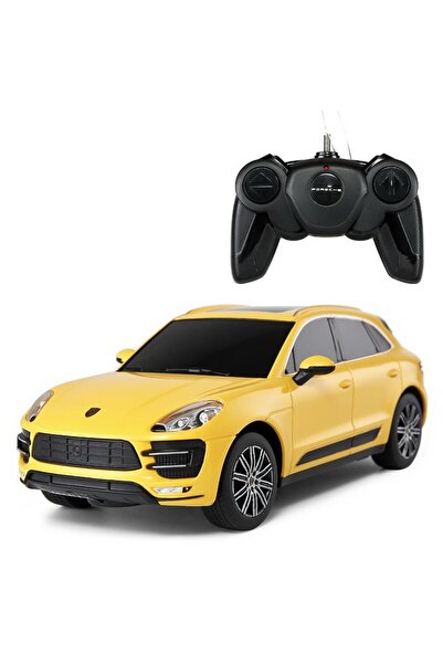 JollyMag MASINA CU TELECOMANDA PORSCHE MACAN TURBO GALBEN CU SCARA 1 LA 24