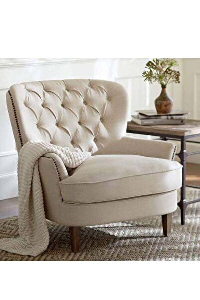 House One Side Chair | Linen and Swedish MDF Wood - Beige