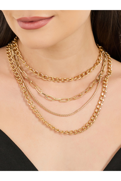 Styli قلادة من سلسلة وصلات متعددة الطبقات