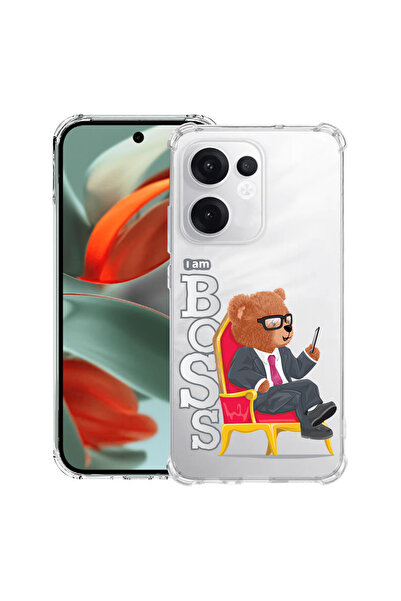 bestcase Удароустойчив гръб за OPPO Reno 14 F / FS с дизайн на плюшено мече -...
