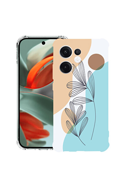 bestcase Husă antișoc pentru OPPO Reno 14 F / FS cu design abstract floral, 2...