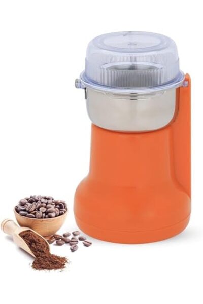 Denx Electric Coffee Grinder All-in-One by Sonika, 150W, Stainless Steel, 80g Capacity, for Grinding Coff