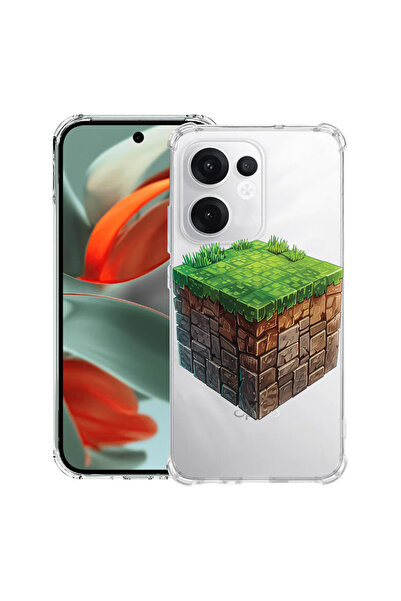 bestcase Husă antișoc pentru OPPO Reno 14 F / FS cu design Minecraft World, 2...