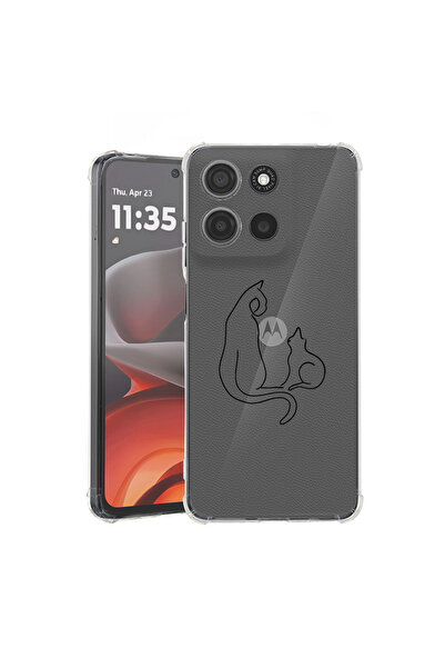bestcase Husă antișoc pentru Motorola Moto G56 cu design abstract pisică, 205...