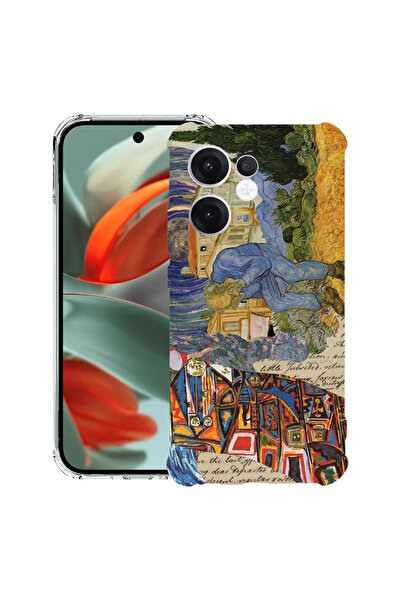 bestcase Husă antișoc pentru OPPO Reno 14 F / FS cu design în stil Van Gogh, ...