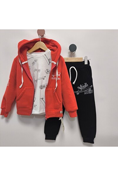Mamboo Boys' Red Tracksuit with Hoodie