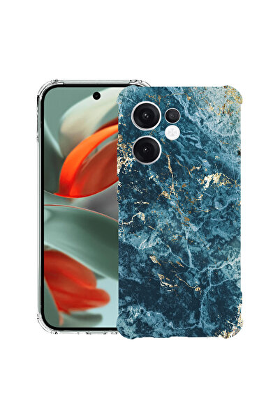 bestcase Carcasă antișoc Husa compatibilă cu Oppo Reno15, marmură - verde și ...