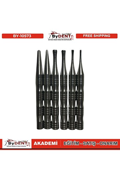 ByDENT Pdr Boyasız Göçük Düzeltme Özel tasarım Metal Damar Kırma 6 lı Set