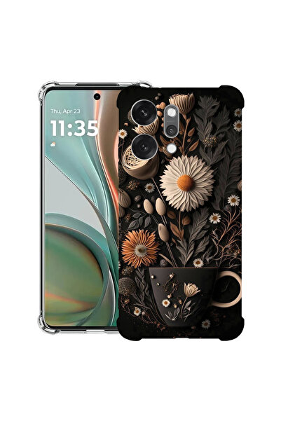 bestcase Carcasă antișoc pentru OPPO Reno 14 5G cu design Happy Flowers, 2052...