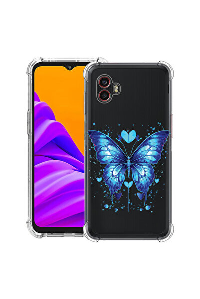 bestcase Carcasă antișoc pentru Samsung Galaxy Xcover 7 Pro cu design fluture albastru, 2052051 AS 1586