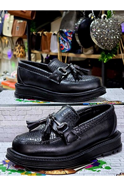 babetta Püsküllü Erkek Rugan Babet Ayakkabı