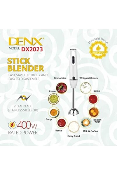 Denx Dx2023 Hand Blender - 400W Stainless Steel Blade