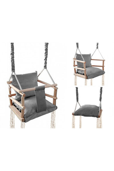 İSP 3-in-1 wooden baby and child swing, for indoor and outdoor use, LikeSmart, with Cleanabo fabric