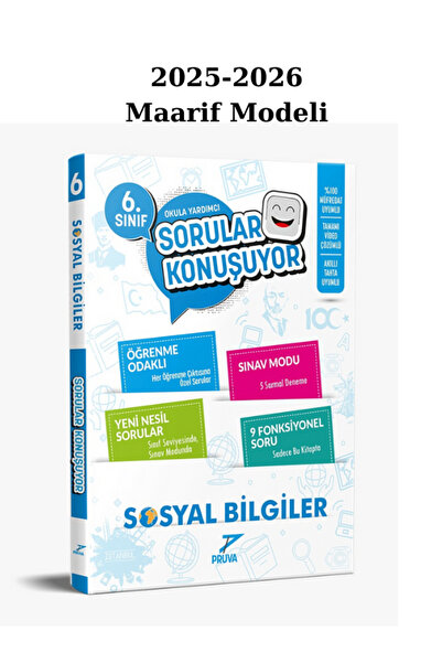 Miray Yayınları Pruva 6. Sınıf Sosyal Bilgiler Sorular Konuşuyor 2025/26 Maar...
