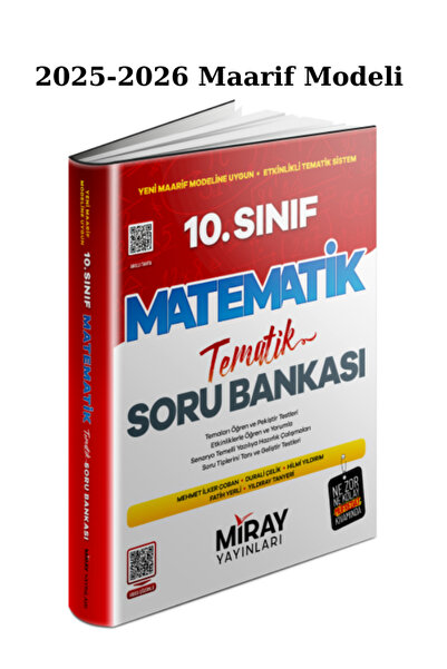 Miray Yayınları Miray 10 Sınıf Matematik Tematik Soru Bankası 2025/26 Maarif ...