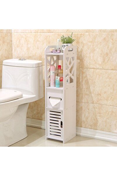 FOXMAG24 Dulap de baie cu suport pentru hârtie, MDF, 80x20x18cm, instalare și...