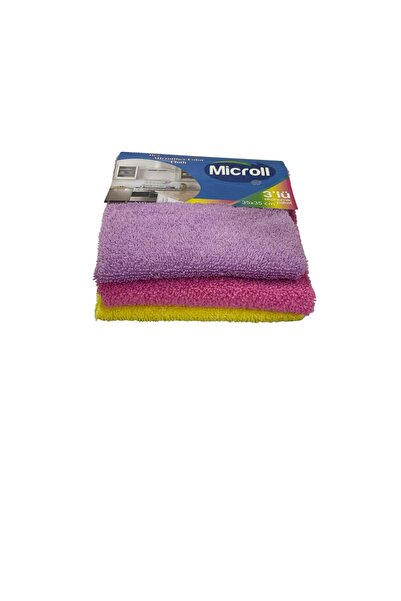 CENGİZ ÇEYİZ MİCROLL 3'lü MİCROFİBER Düz Bez 35x35 cm