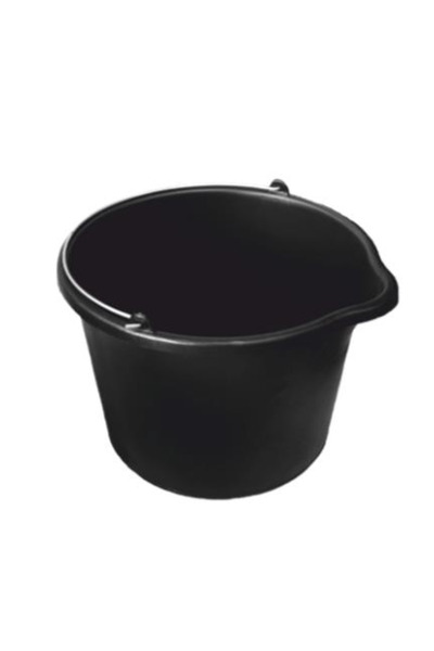 JollyMag Stavební kbelík, s výlevkou, kovová rukojeť, černá, 16 l, Richmann