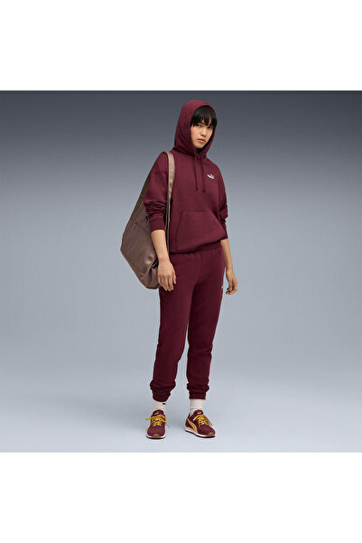 Puma Essentials Small No.1 Logo Women's Burgundy Hooded Sweatshirt