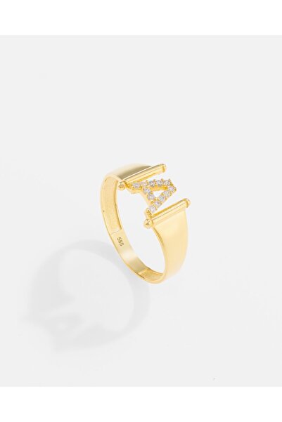 MEKS JEWELS 14 Ayar Altın Kişiye Özel Harf Yüzük